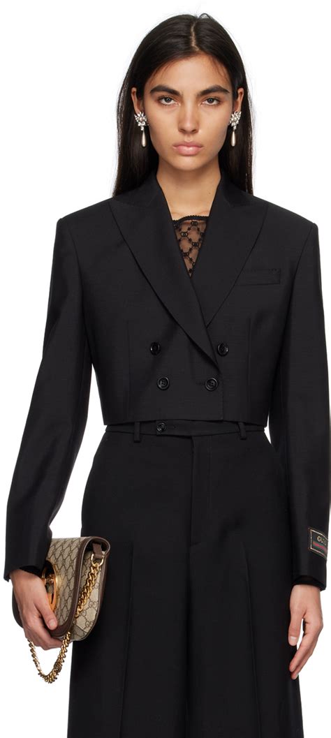 gucci blazer black|Gucci blazer for women.